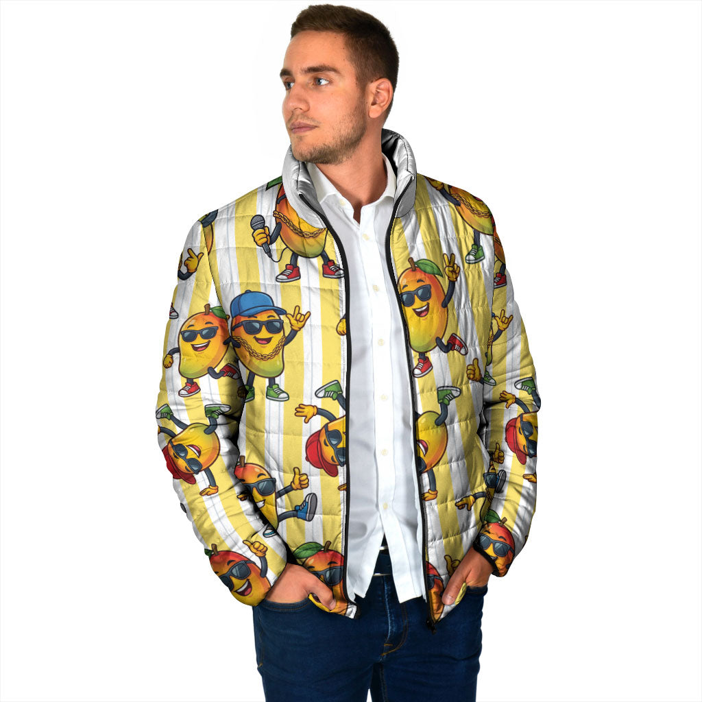 Funny Hawaii Mango Hip Hop Cartoon Padded Jacket Summer Beach Party