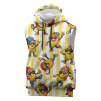 Funny Hawaii Mango Hip Hop Cartoon Sleeveless Hoodie Summer Beach Party