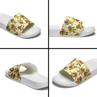 Funny Hawaii Mango Hip Hop Cartoon Slide Sandals Summer Beach Party