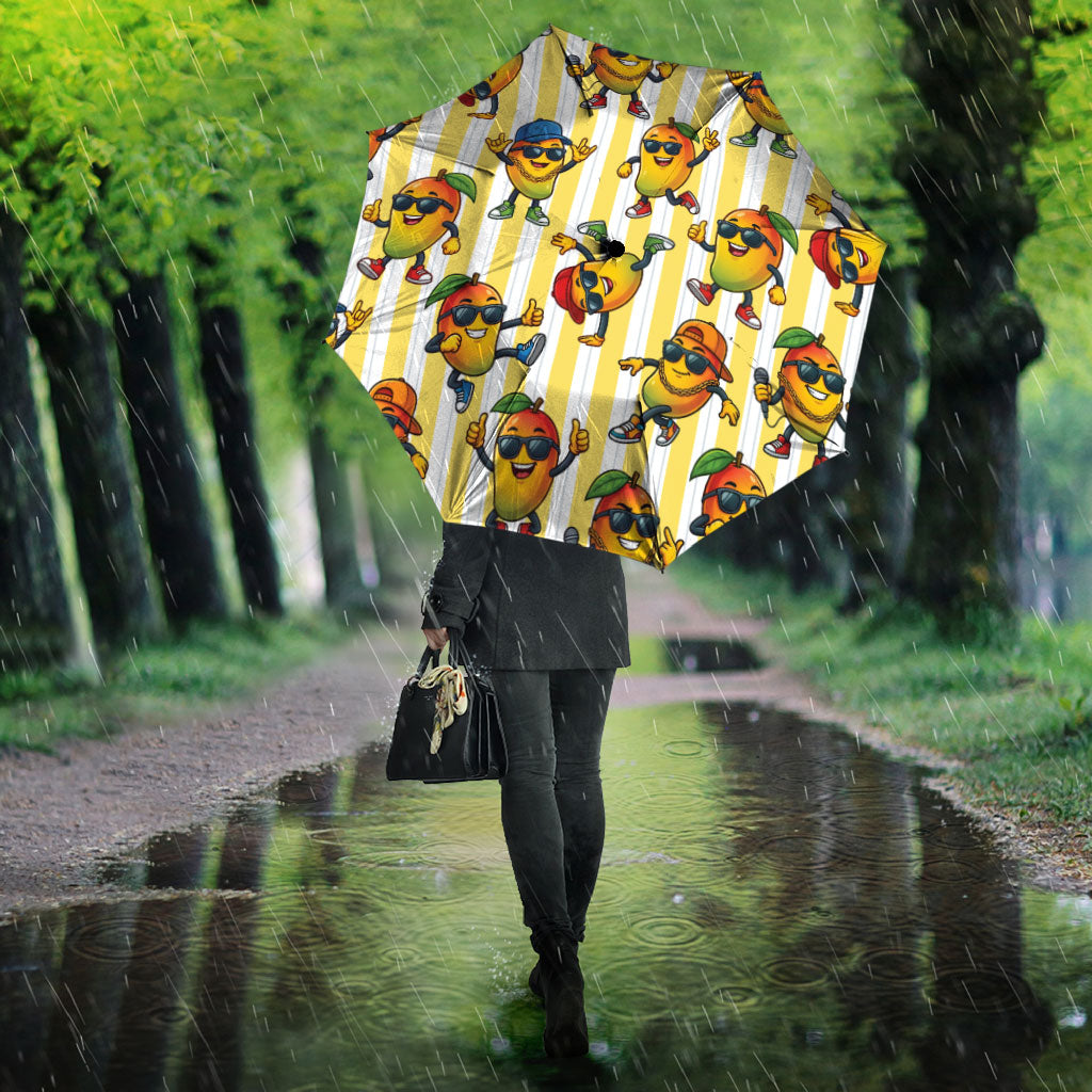 Funny Hawaii Mango Hip Hop Cartoon Umbrella Summer Beach Party