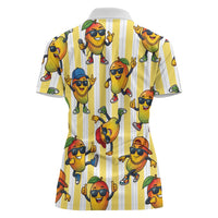Funny Hawaii Mango Hip Hop Cartoon Women Polo Shirt Summer Beach Party