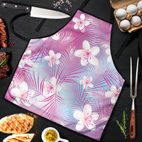 Pink Aloha Hawaiian Apron Tropical Flower Palm Leaf Pattern LT19 Pink - Polynesian Pride