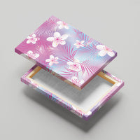 Pink Aloha Hawaiian Canvas Wall Art Tropical Flower Palm Leaf Pattern LT19 - Polynesian Pride