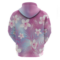 Pink Aloha Hawaiian Hoodie Tropical Flower Palm Leaf Pattern LT19 - Polynesian Pride