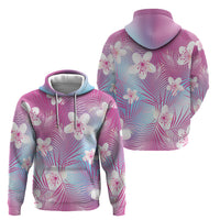 Pink Aloha Hawaiian Hoodie Tropical Flower Palm Leaf Pattern LT19 - Polynesian Pride