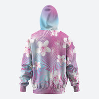 Pink Aloha Hawaiian Hoodie Tropical Flower Palm Leaf Pattern LT19 - Polynesian Pride