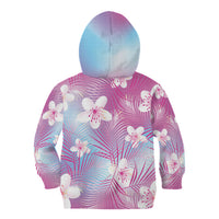 Pink Aloha Hawaiian Kid Hoodie Tropical Flower Palm Leaf Pattern LT19 - Polynesian Pride