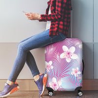 Pink Aloha Hawaiian Luggage Cover Tropical Flower Palm Leaf Pattern LT19 - Polynesian Pride