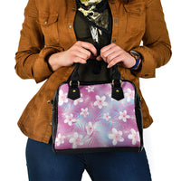 Pink Aloha Hawaiian Shoulder Handbag Tropical Flower Palm Leaf Pattern LT19 - Polynesian Pride