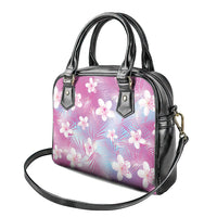 Pink Aloha Hawaiian Shoulder Handbag Tropical Flower Palm Leaf Pattern LT19 - Polynesian Pride