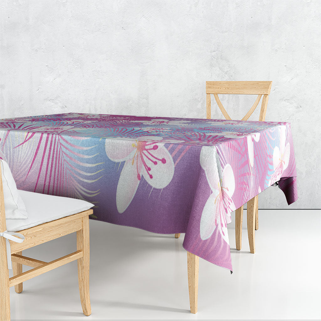 Pink Aloha Hawaiian Tablecloth Tropical Flower Palm Leaf Pattern LT19 - Polynesian Pride