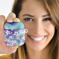 Purple Aloha Hawaiian AirPods Case Tropical Flower Palm Leaf Pattern LT19 - Polynesian Pride