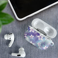 Purple Aloha Hawaiian AirPods Case Tropical Flower Palm Leaf Pattern LT19 - Polynesian Pride