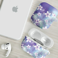 Purple Aloha Hawaiian AirPods Case Tropical Flower Palm Leaf Pattern LT19 - Polynesian Pride