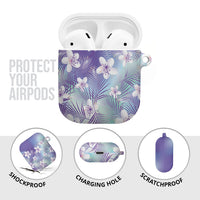 Purple Aloha Hawaiian AirPods Case Tropical Flower Palm Leaf Pattern LT19 - Polynesian Pride