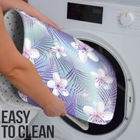 Purple Aloha Hawaiian Bathroom Set Tropical Flower Palm Leaf Pattern LT19 - Polynesian Pride