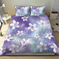 Purple Aloha Hawaiian Bedding Set Tropical Flower Palm Leaf Pattern LT19 - Polynesian Pride