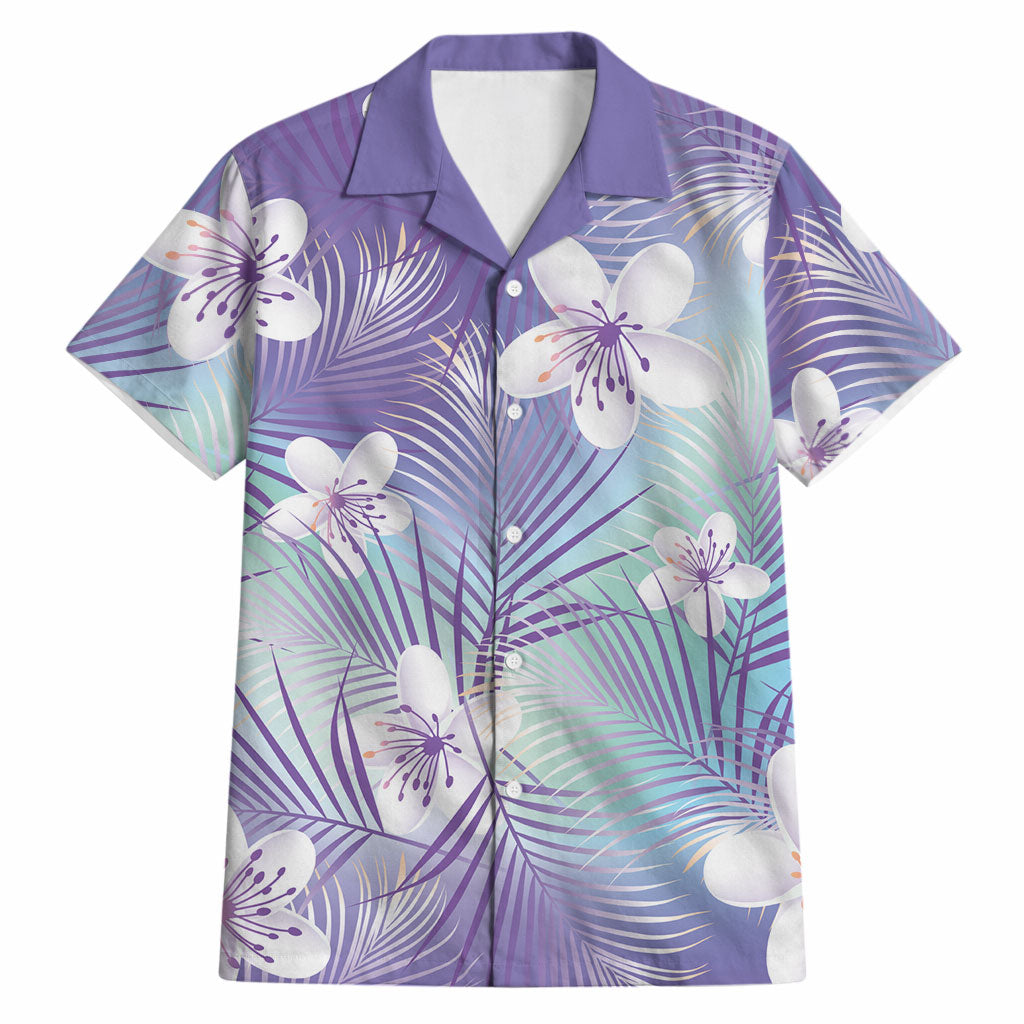 Purple Aloha Hawaiian Hawaiian Shirt Tropical Flower Palm Leaf Pattern LT19 Purple - Polynesian Pride