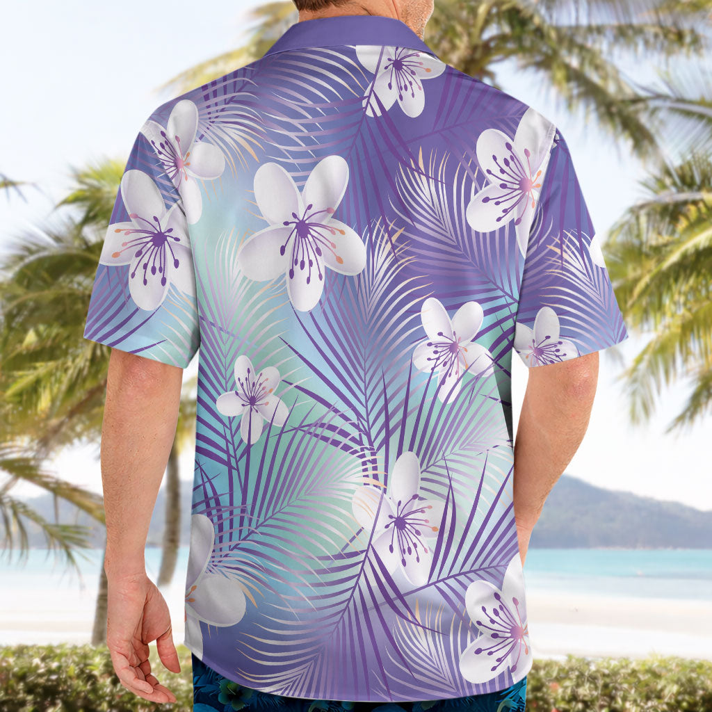 Purple Aloha Hawaiian Hawaiian Shirt Tropical Flower Palm Leaf Pattern LT19 - Polynesian Pride