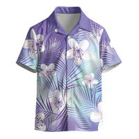 Purple Aloha Hawaiian Kid Hawaiian Shirt Tropical Flower Palm Leaf Pattern LT19 - Polynesian Pride