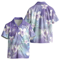 Purple Aloha Hawaiian Kid Hawaiian Shirt Tropical Flower Palm Leaf Pattern LT19 - Polynesian Pride