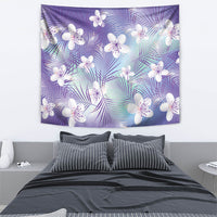 Purple Aloha Hawaiian Tapestry Tropical Flower Palm Leaf Pattern LT19 - Polynesian Pride