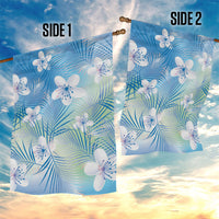 Blue Aloha Hawaiian Garden Flag Tropical Flower Palm Leaf Pattern LT19 - Polynesian Pride
