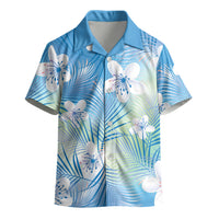Blue Aloha Hawaiian Kid Hawaiian Shirt Tropical Flower Palm Leaf Pattern LT19 - Polynesian Pride