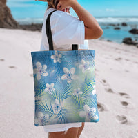 Blue Aloha Hawaiian Tote Bag Tropical Flower Palm Leaf Pattern LT19 - Polynesian Pride