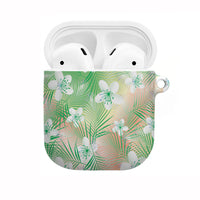 Green Aloha Hawaiian AirPods Case Tropical Flower Palm Leaf Pattern LT19 Green - Polynesian Pride