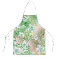 Green Aloha Hawaiian Apron Tropical Flower Palm Leaf Pattern LT19 Green - Polynesian Pride