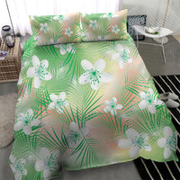Green Aloha Hawaiian Bedding Set Tropical Flower Palm Leaf Pattern LT19 - Polynesian Pride