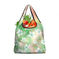 Green Aloha Hawaiian Grocery Bag Tropical Flower Palm Leaf Pattern LT19 1-pack One Size Green - Polynesian Pride