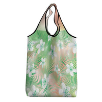 Green Aloha Hawaiian Grocery Bag Tropical Flower Palm Leaf Pattern LT19 - Polynesian Pride