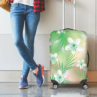 Green Aloha Hawaiian Luggage Cover Tropical Flower Palm Leaf Pattern LT19 - Polynesian Pride