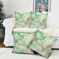 Green Aloha Hawaiian Pillow Cover Tropical Flower Palm Leaf Pattern LT19 - Polynesian Pride