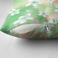 Green Aloha Hawaiian Pillow Cover Tropical Flower Palm Leaf Pattern LT19 - Polynesian Pride