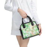 Green Aloha Hawaiian Shoulder Handbag Tropical Flower Palm Leaf Pattern LT19 - Polynesian Pride