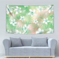 Green Aloha Hawaiian Tapestry Tropical Flower Palm Leaf Pattern LT19 - Polynesian Pride