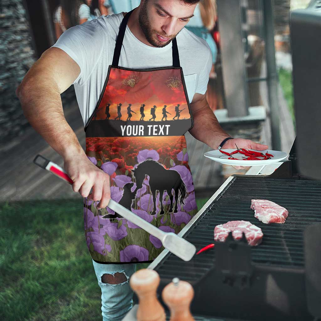 Personalised ANZAC Day Apron Remembering the Animals of War