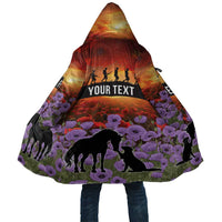 Personalised ANZAC Day Cloak Remembering the Animals of War