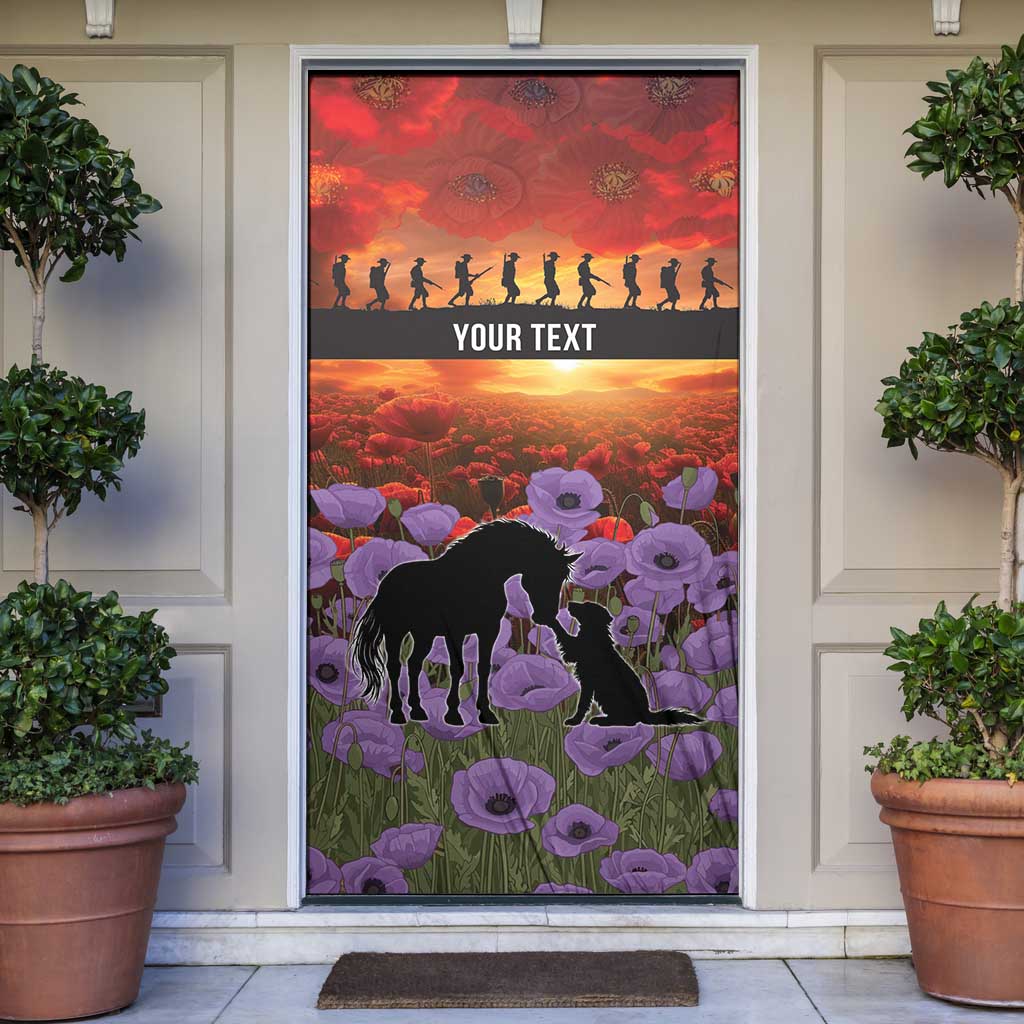 Personalised ANZAC Day Door Cover Remembering the Animals of War
