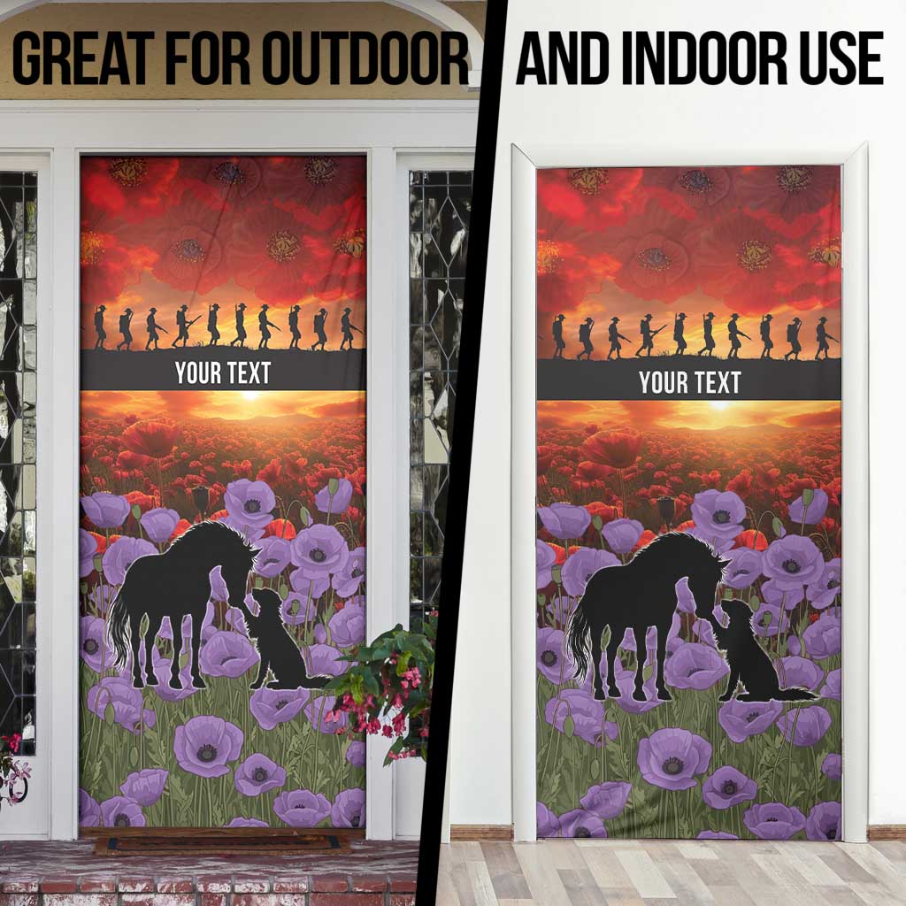 Personalised ANZAC Day Door Cover Remembering the Animals of War