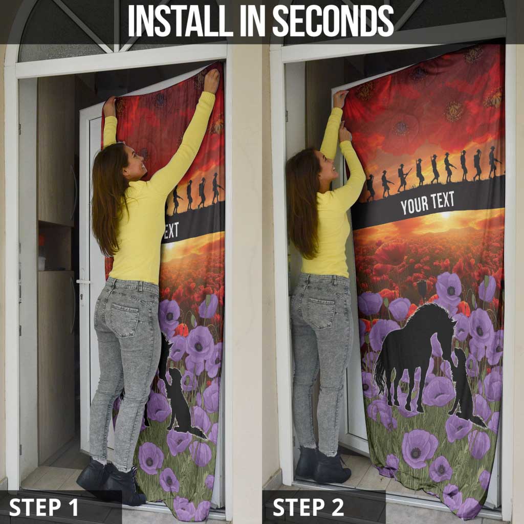 Personalised ANZAC Day Door Cover Remembering the Animals of War