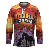Personalised ANZAC Day Hockey Jersey Remembering the Animals of War