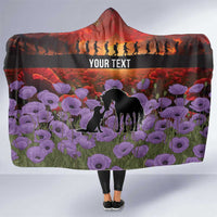 Personalised ANZAC Day Hooded Blanket Remembering the Animals of War
