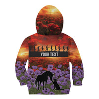Personalised ANZAC Day Kid Hoodie Remembering the Animals of War