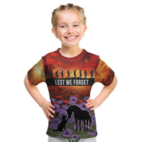 Personalised ANZAC Day Kid T Shirt Remembering the Animals of War