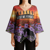 Personalised ANZAC Day Kimono Sleeve Blouse Remembering the Animals of War