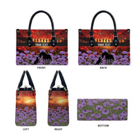 Personalised ANZAC Day Leather Bag Remembering the Animals of War